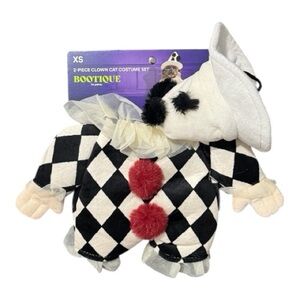 Bootique 2-Piece Clown Illusion Pet Halloween Costume - Size Extra Small - NWT